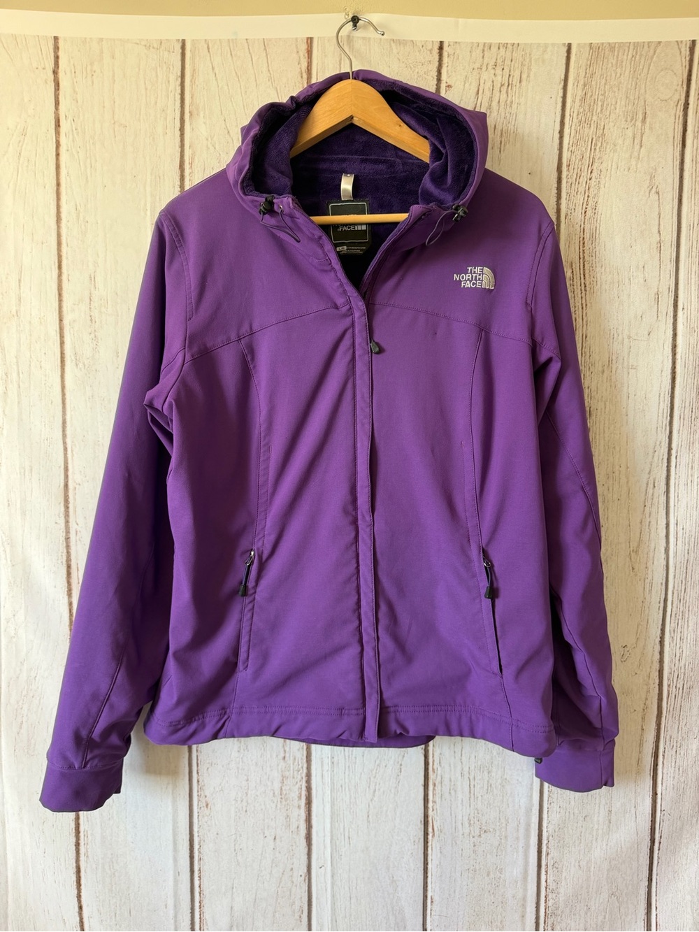 The North Face Women's Shelbe Raschel Hooded Soft Shell Fleece Lined Jacket L
